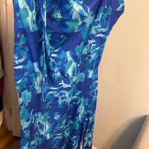 Blue and Teal Abstract Dress